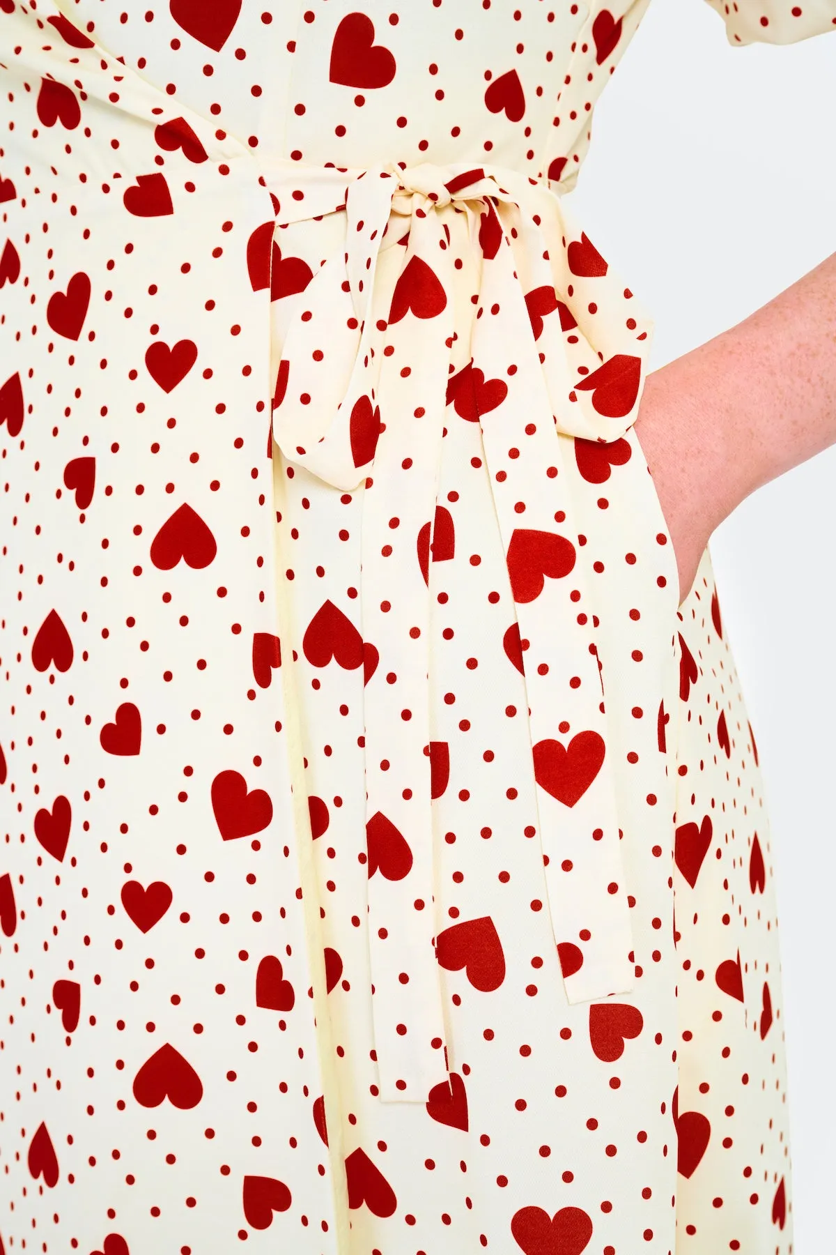 Heart & Dot Wrap Dress by Voodoo Vixen