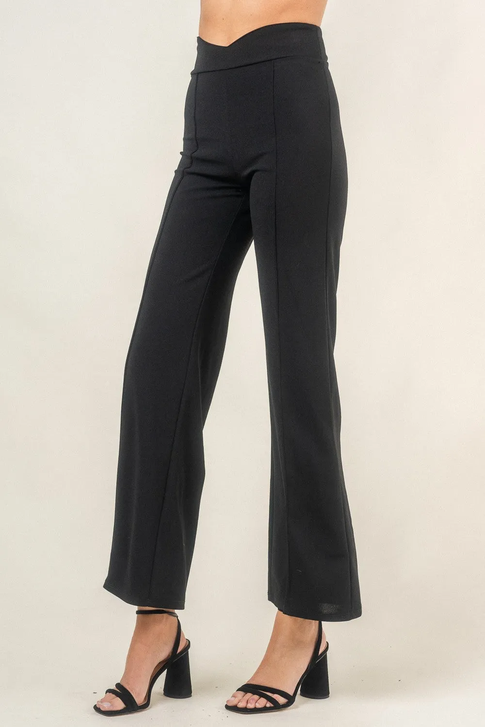 High Waisted V Cut Trousers