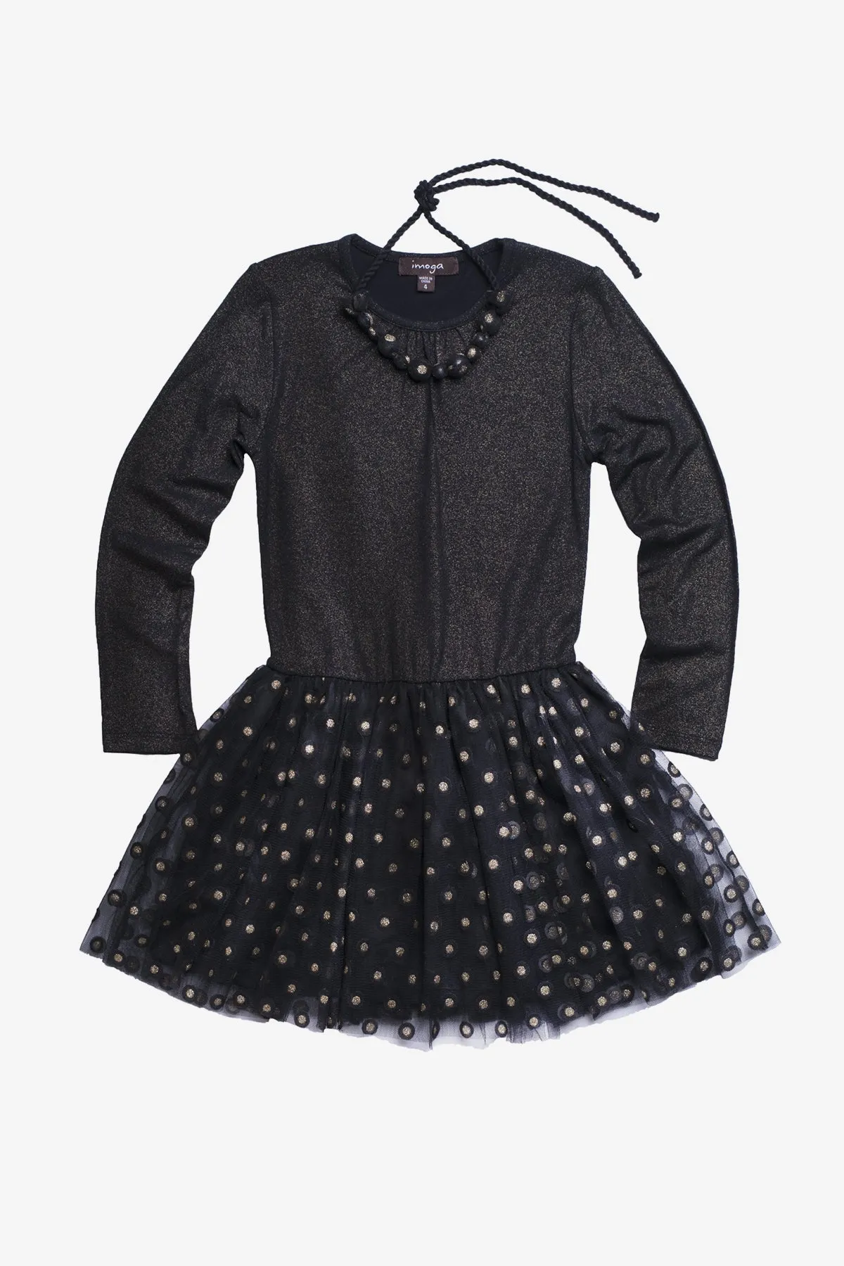 Imoga Samantha Girls Dress - Black (Size 4 left)