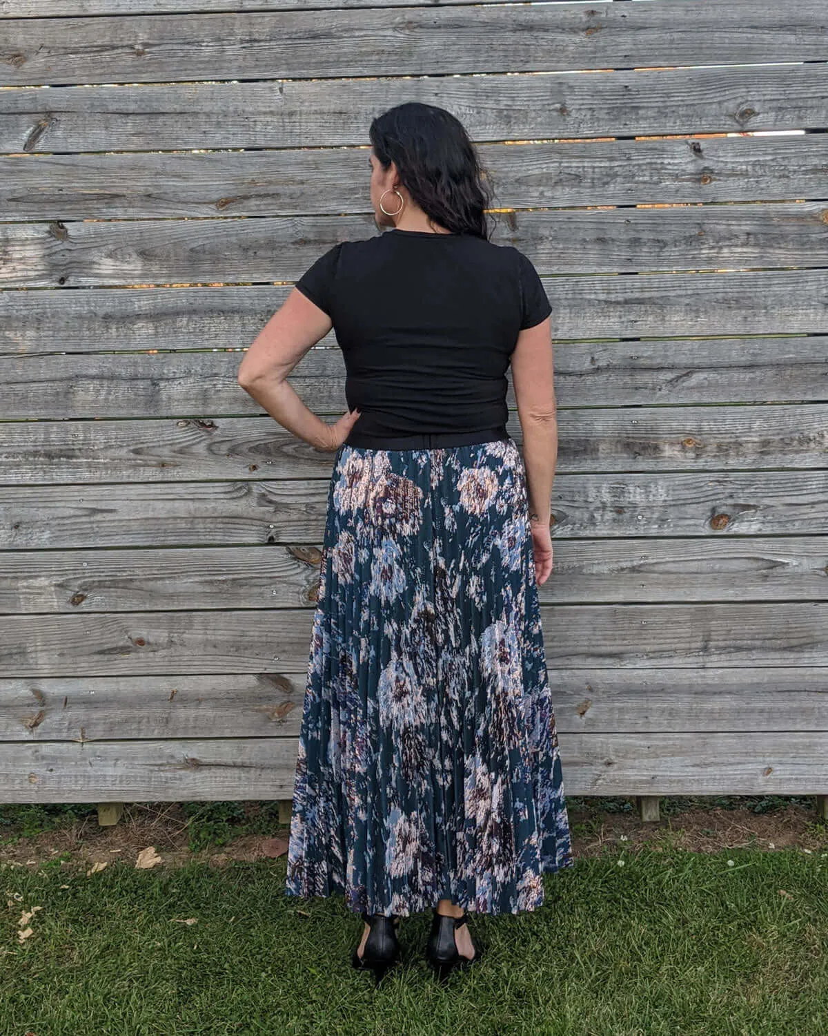 Indigo Jacquard Sunburst Monroe Skirt