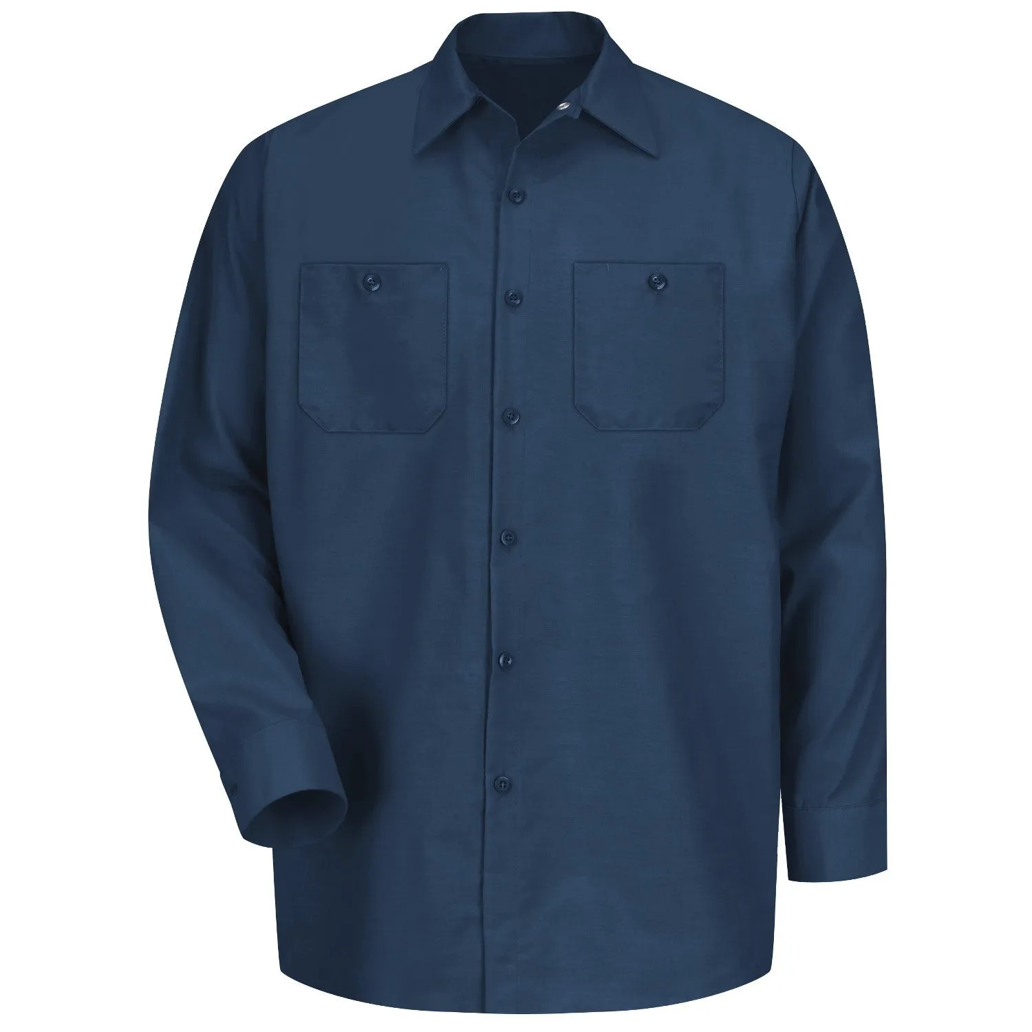 Industrial Work Shirt Long Sleeve - Navy Blue