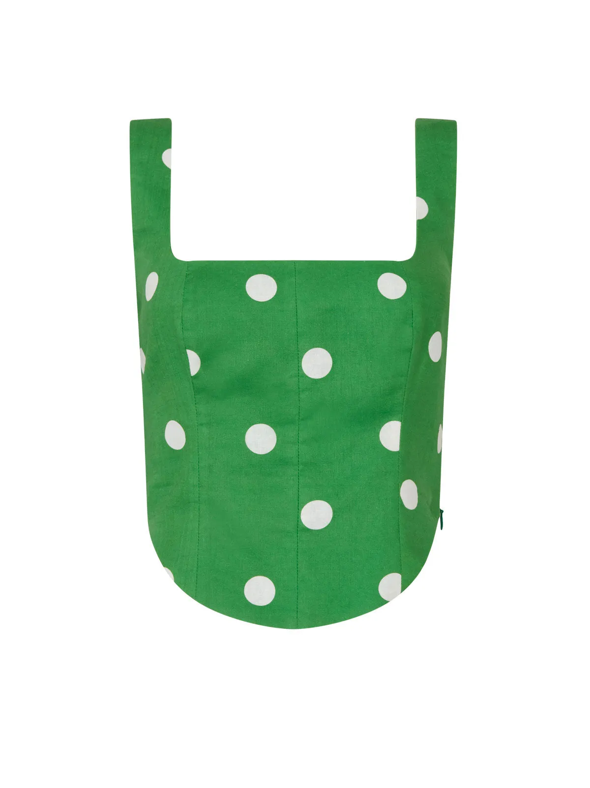 Ines Green Polka Dot Top