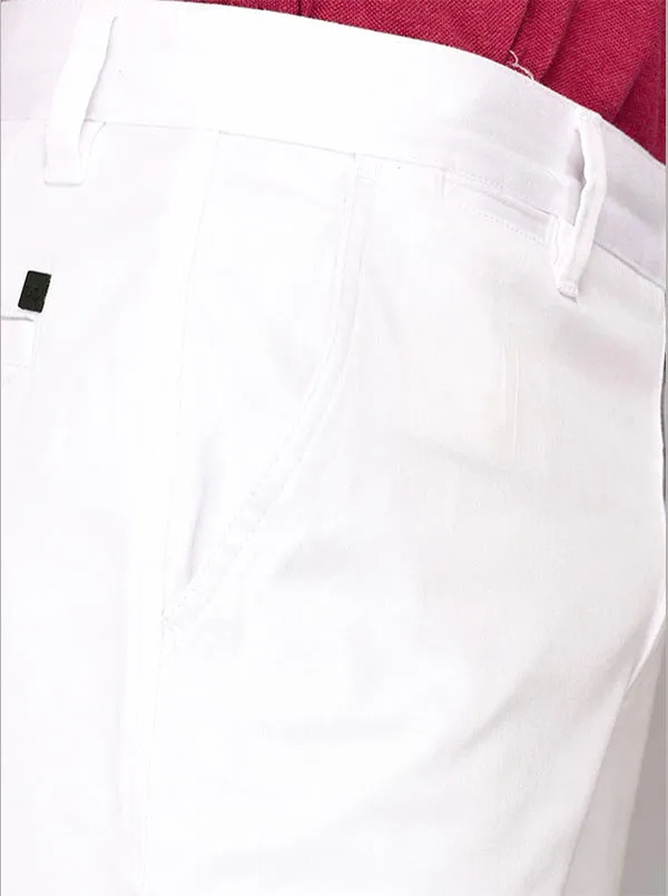 JadeBlue White Slim Fit Chinos