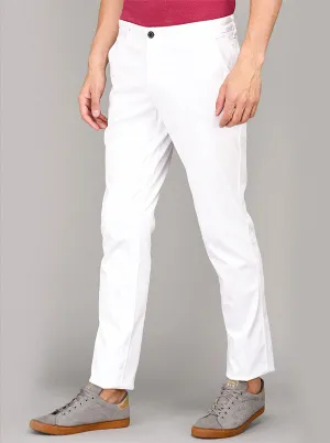 JadeBlue White Slim Fit Chinos