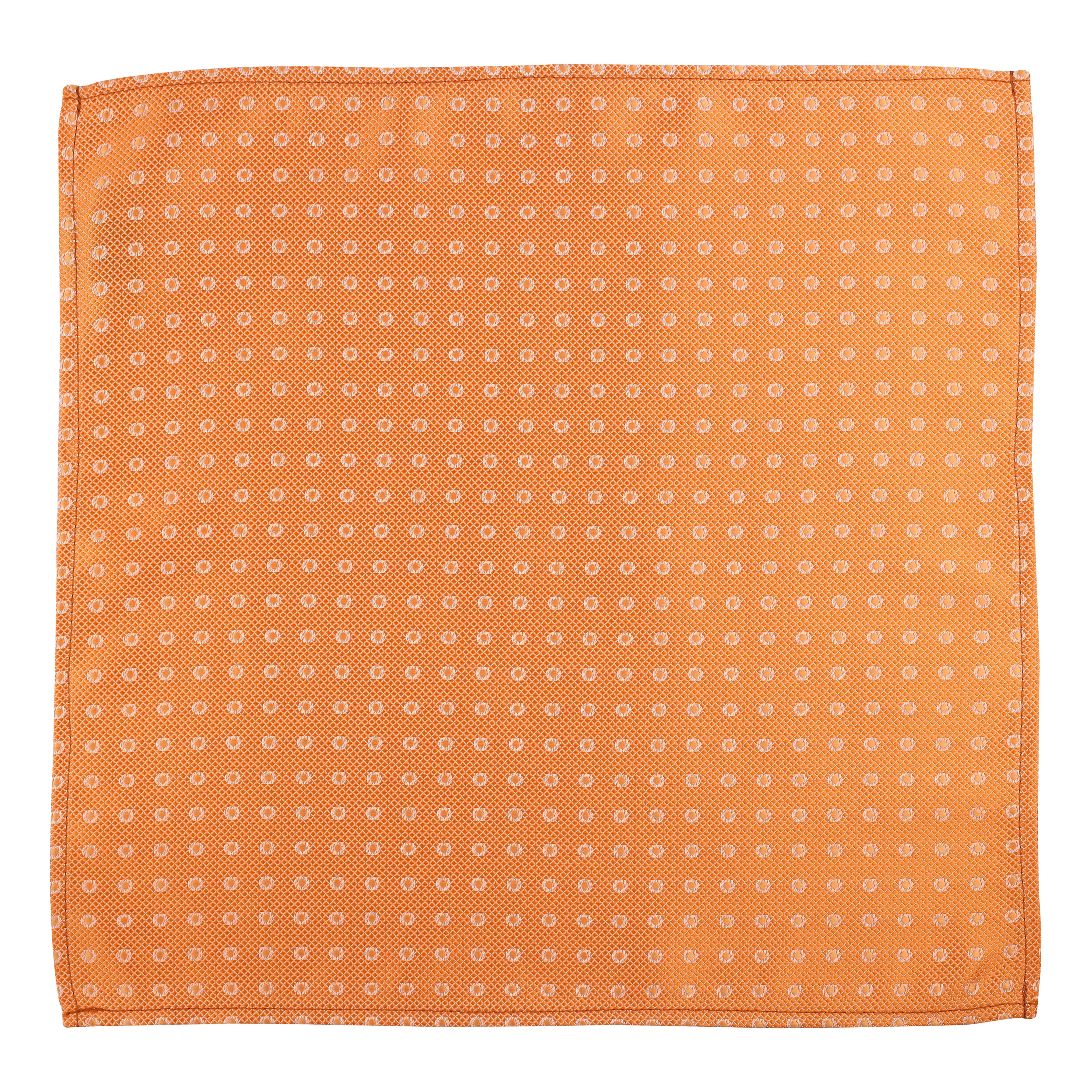 Kovove Orange Polka Dot Pocket Square For Men