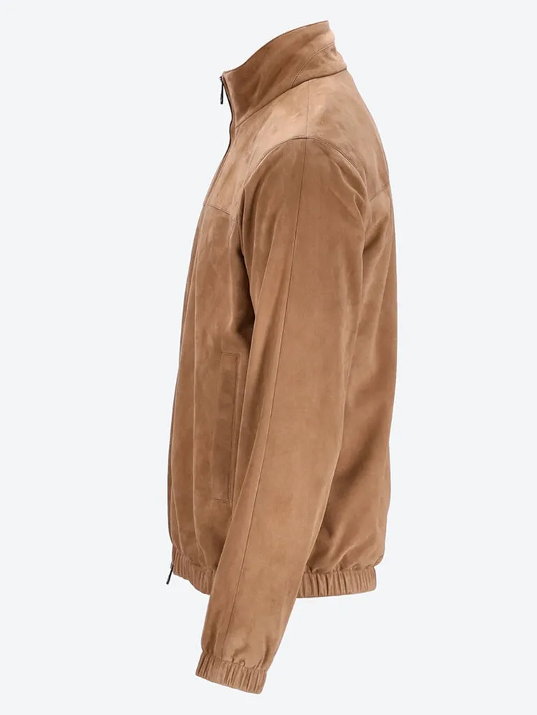 Loro piana lowered suede bomber