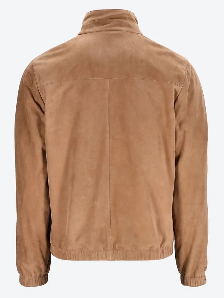 Loro piana lowered suede bomber