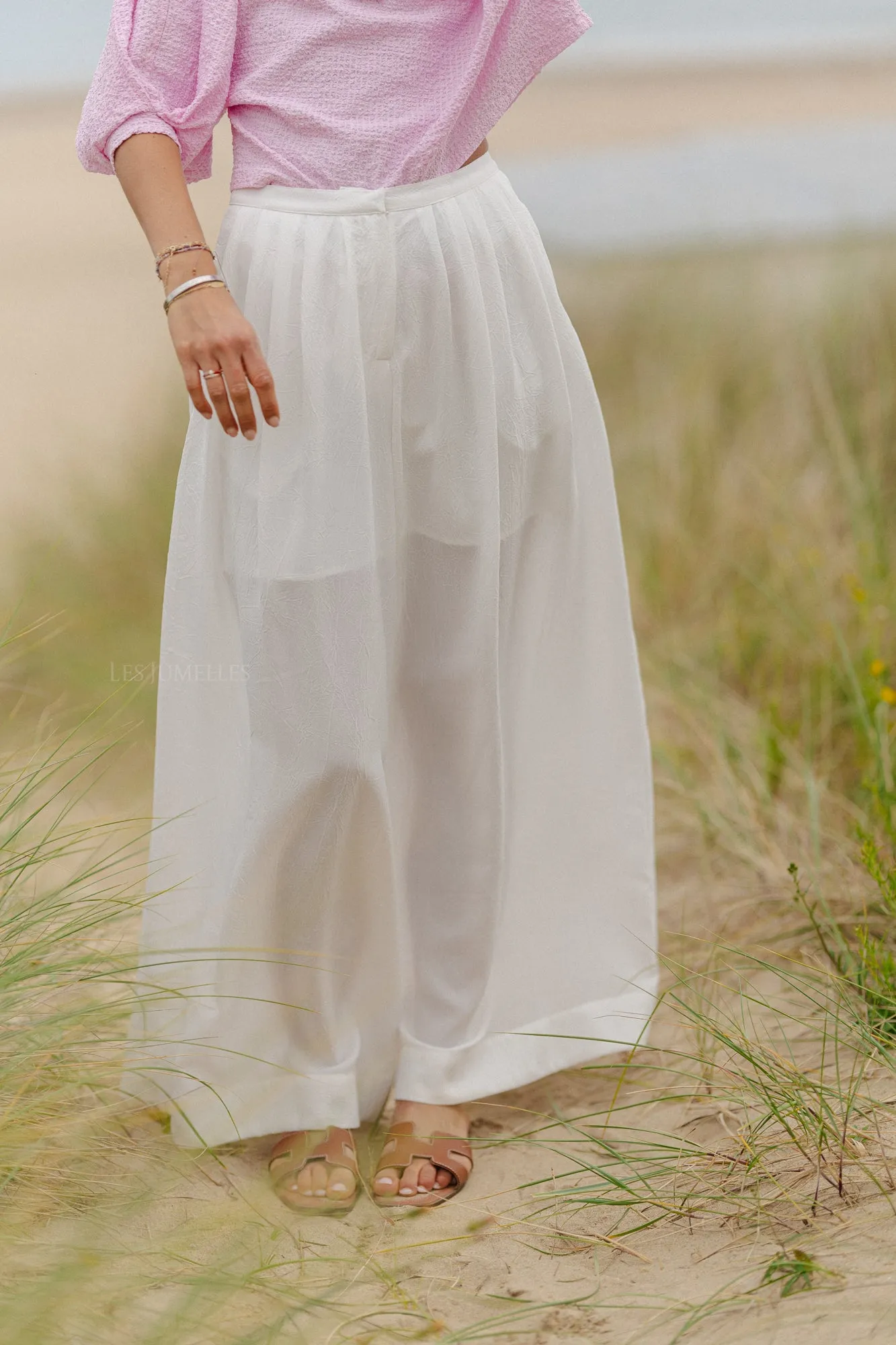 Lucille wide pants white