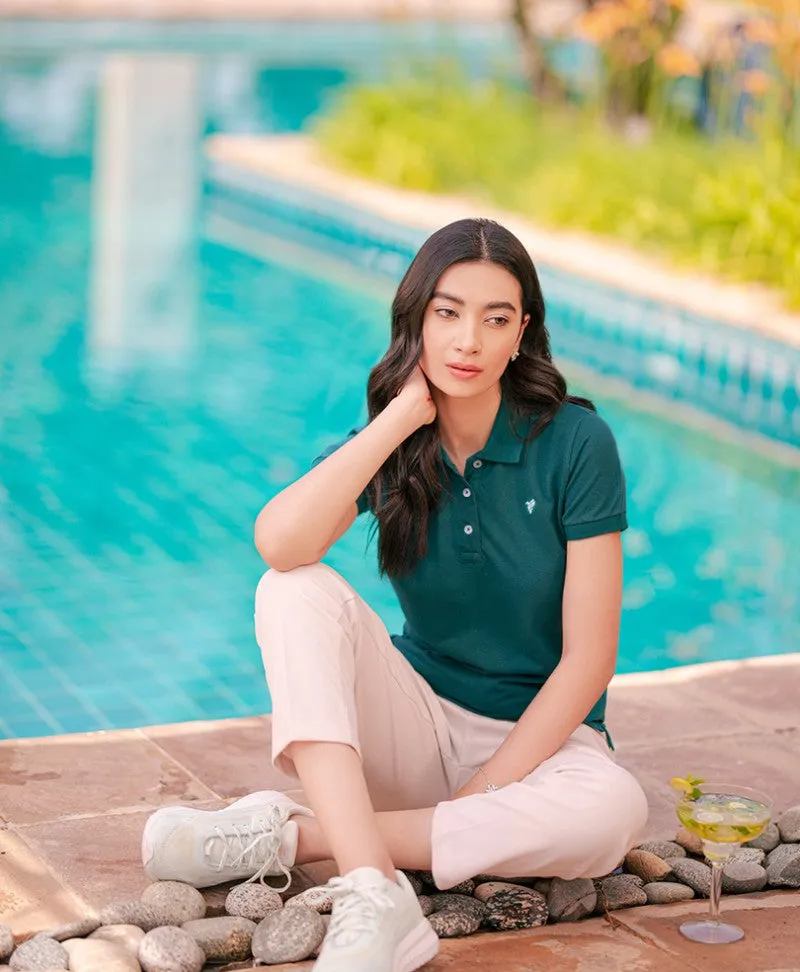 Marble Green Basic POLO (Women)