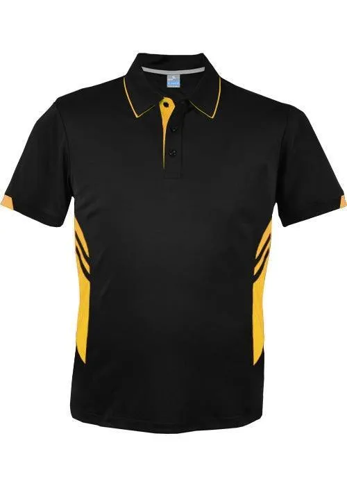 Mens Tasman Polo Black/Gold