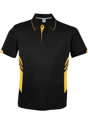 Mens Tasman Polo Black/Gold