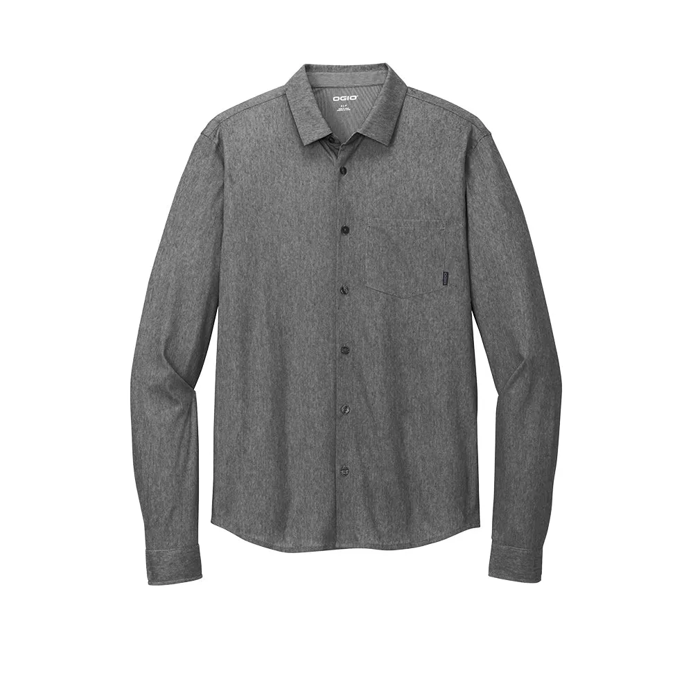 OGIO® Extend Long Sleeve Button-Up - Blacktop Heather