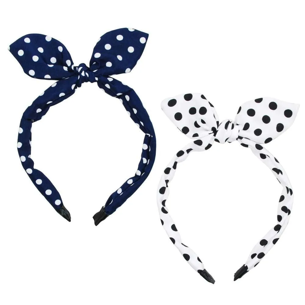 Pink Poppy Polka Dot Wired Ears Headband Assorted Styles