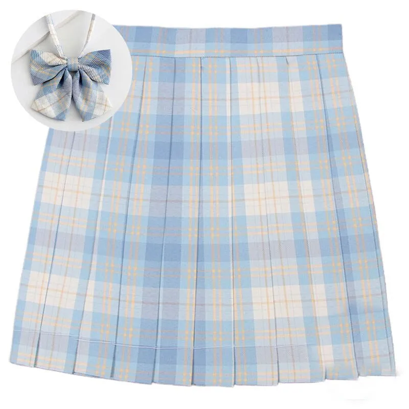 Plaid Summer High Waist Pleated Mini Skirts