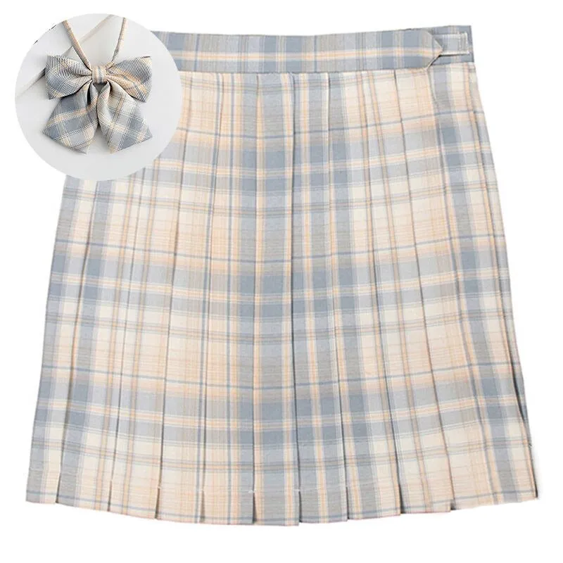 Plaid Summer High Waist Pleated Mini Skirts