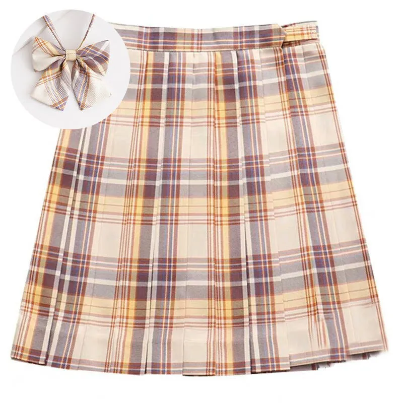 Plaid Summer High Waist Pleated Mini Skirts