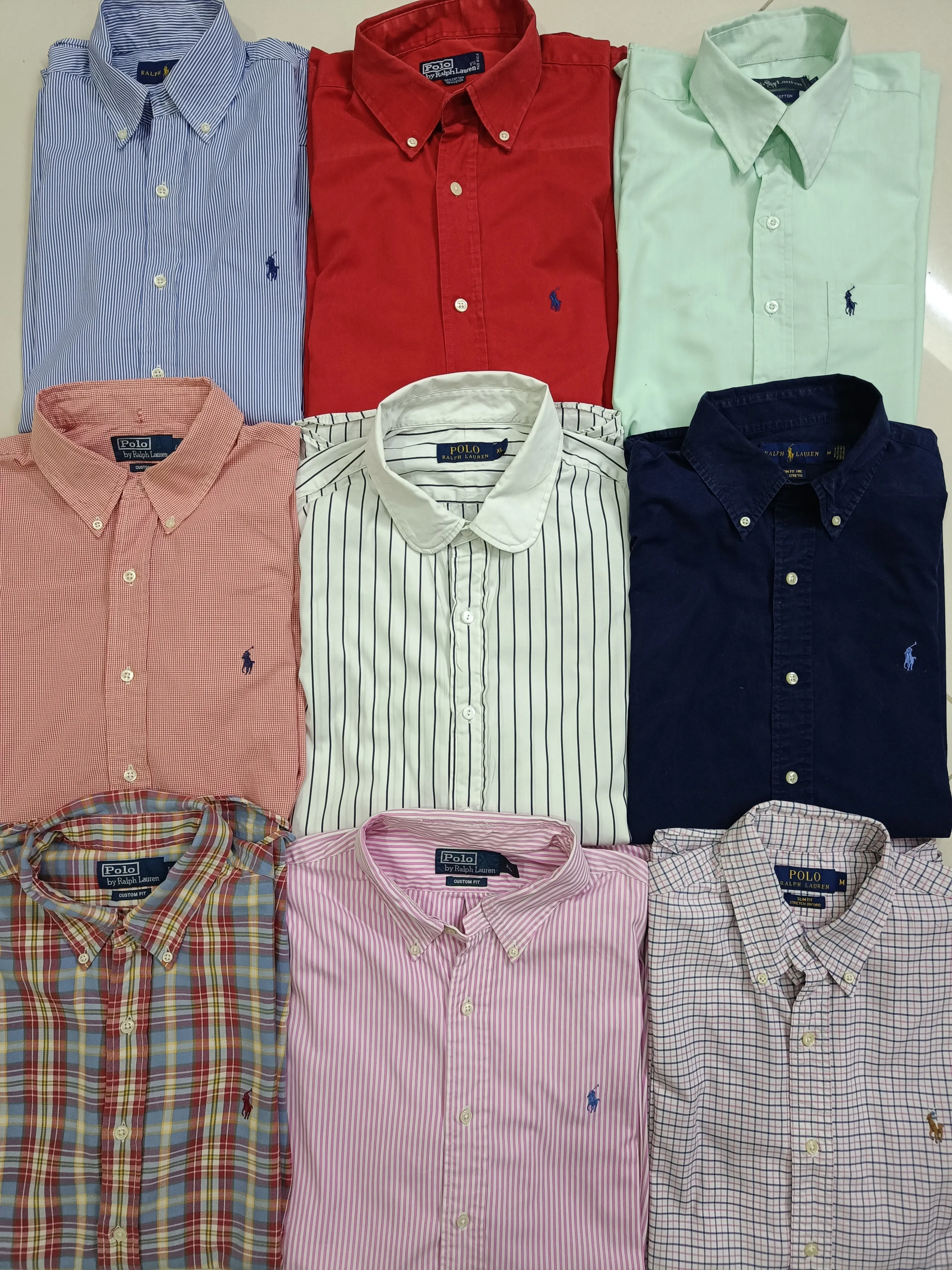 Polo Ralph Lauren Button Down Shirts - 35 pcs Grade A/B Unisex Shirts