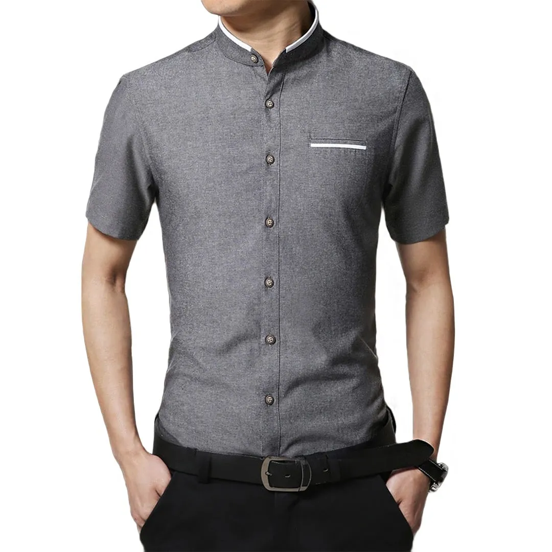 Pologize™ Mandarin Collar Formal Shirt