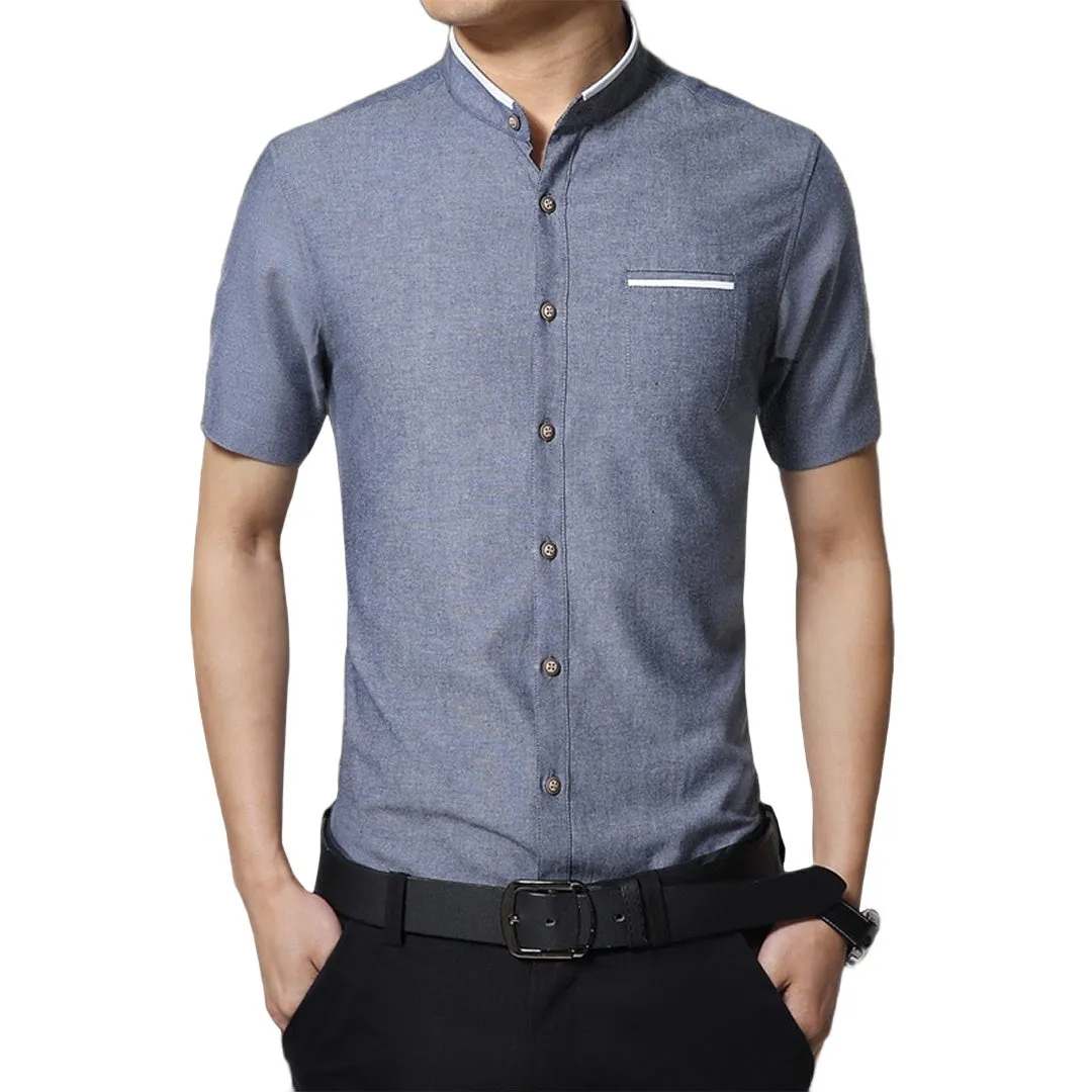 Pologize™ Mandarin Collar Formal Shirt