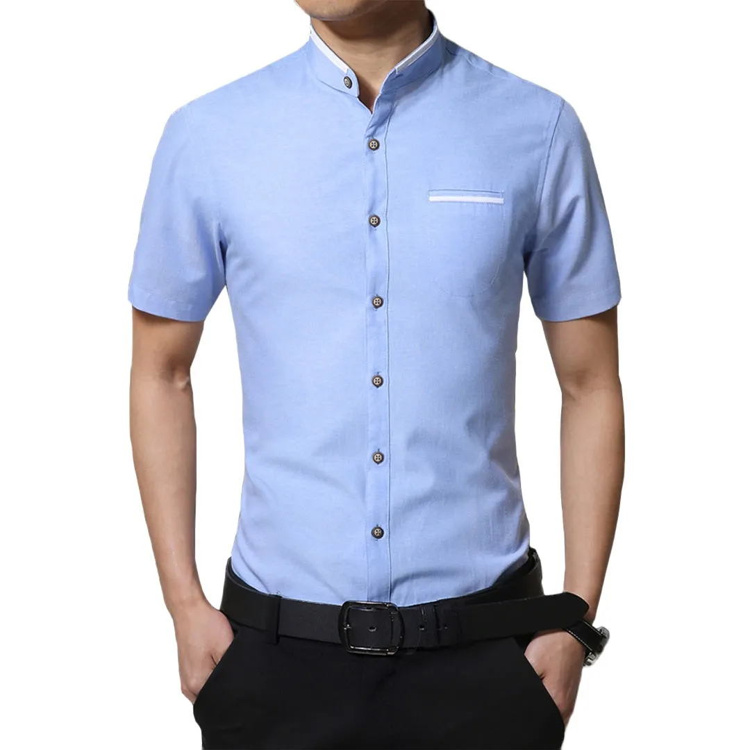 Pologize™ Mandarin Collar Formal Shirt