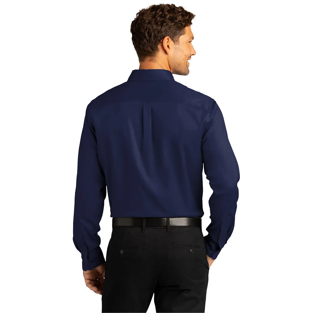 Port Authority® Long Sleeve SuperPro React™ Twill Shirt - True Navy