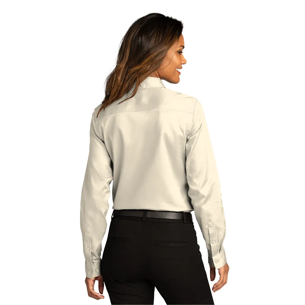 Port Authority® Women's Long Sleeve SuperPro React ™ Twill Shirt - Ecru