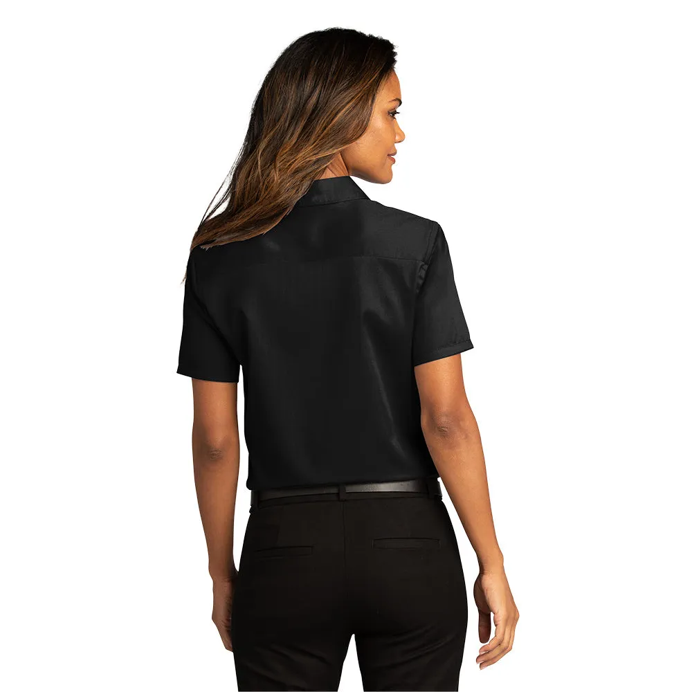 Port Authority® Women's Short Sleeve SuperPro React ™ Twill Shirt - Deep Black