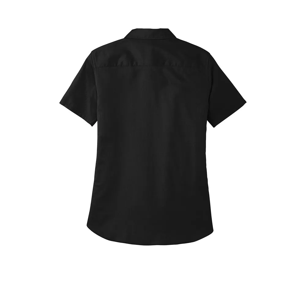 Port Authority® Women's Short Sleeve SuperPro React ™ Twill Shirt - Deep Black