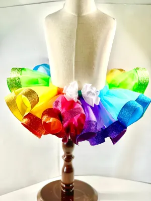 Rainbow Glitter Tutu