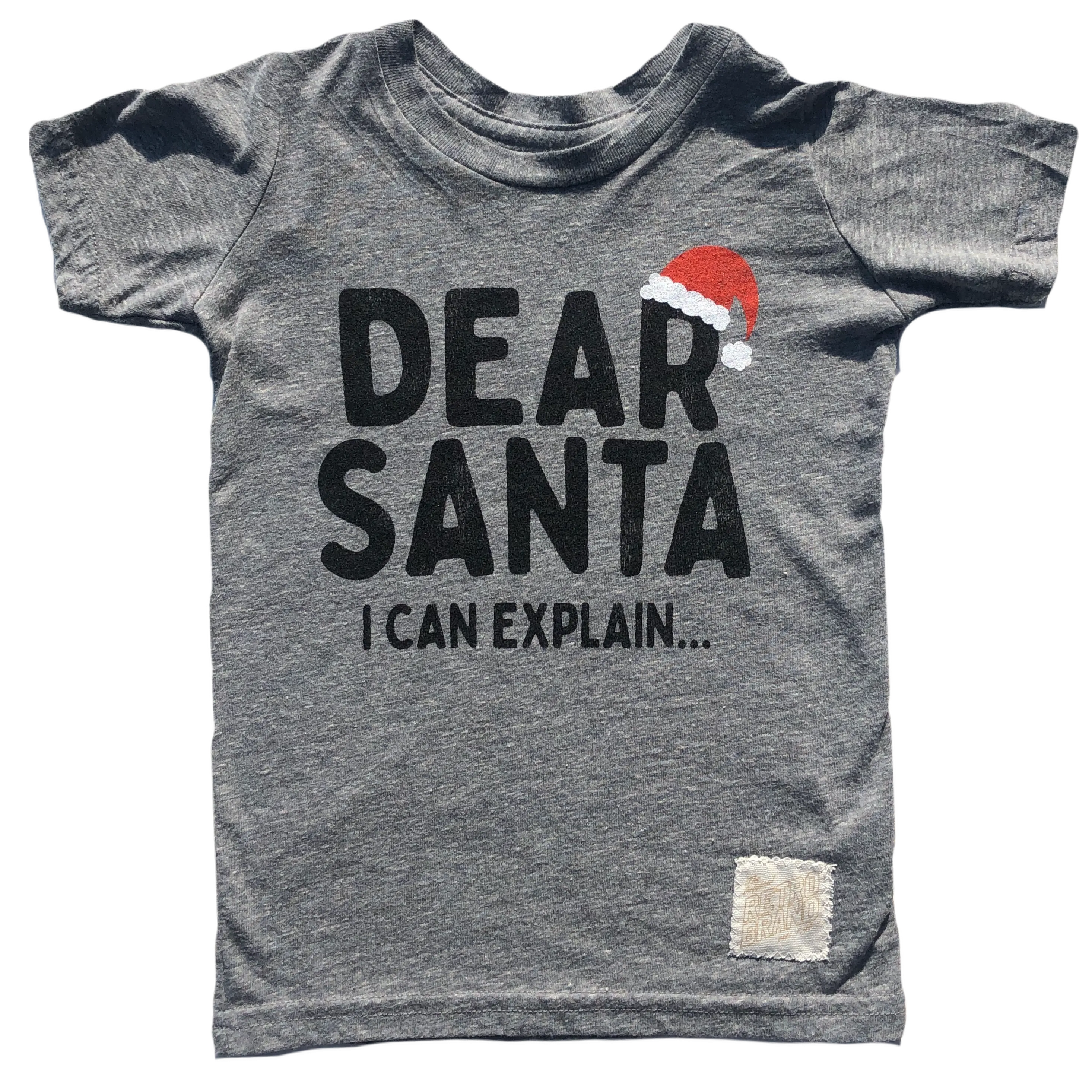 Retro Brand - Dear Santa Tee in Heather Grey