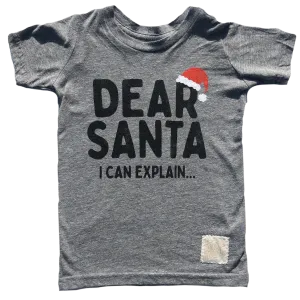 Retro Brand - Dear Santa Tee in Heather Grey