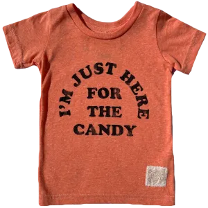 Retro Brand - I'm Just Here for the Candy Tee in Heather Orange