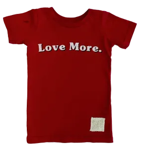 Retro Brand - Love More SLIM Tee in Red