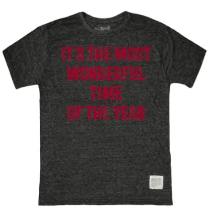 Retro Brand - Most Wonderful Time of the Year Tee in Black OR Charcoal