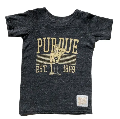 Retro Brand - Purdue Tee in Heather Charcoal (Size 4)