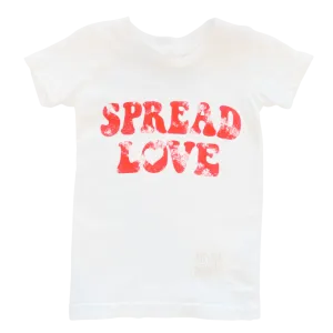 Retro Brand - Spread Love SLIM Tee in White (4)