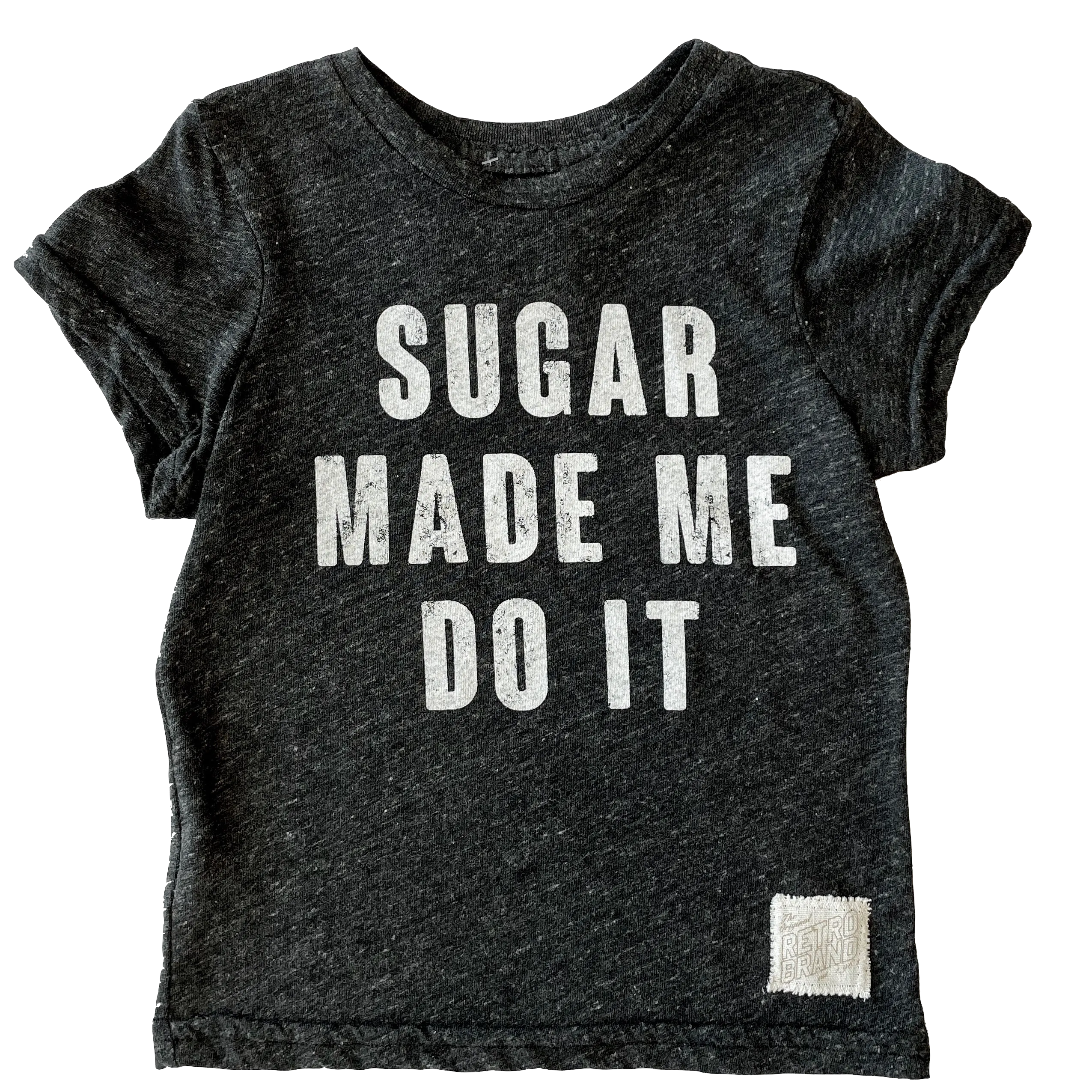 Retro Brand - Sugar Made Me Do It SLIM Tee in Charcoal