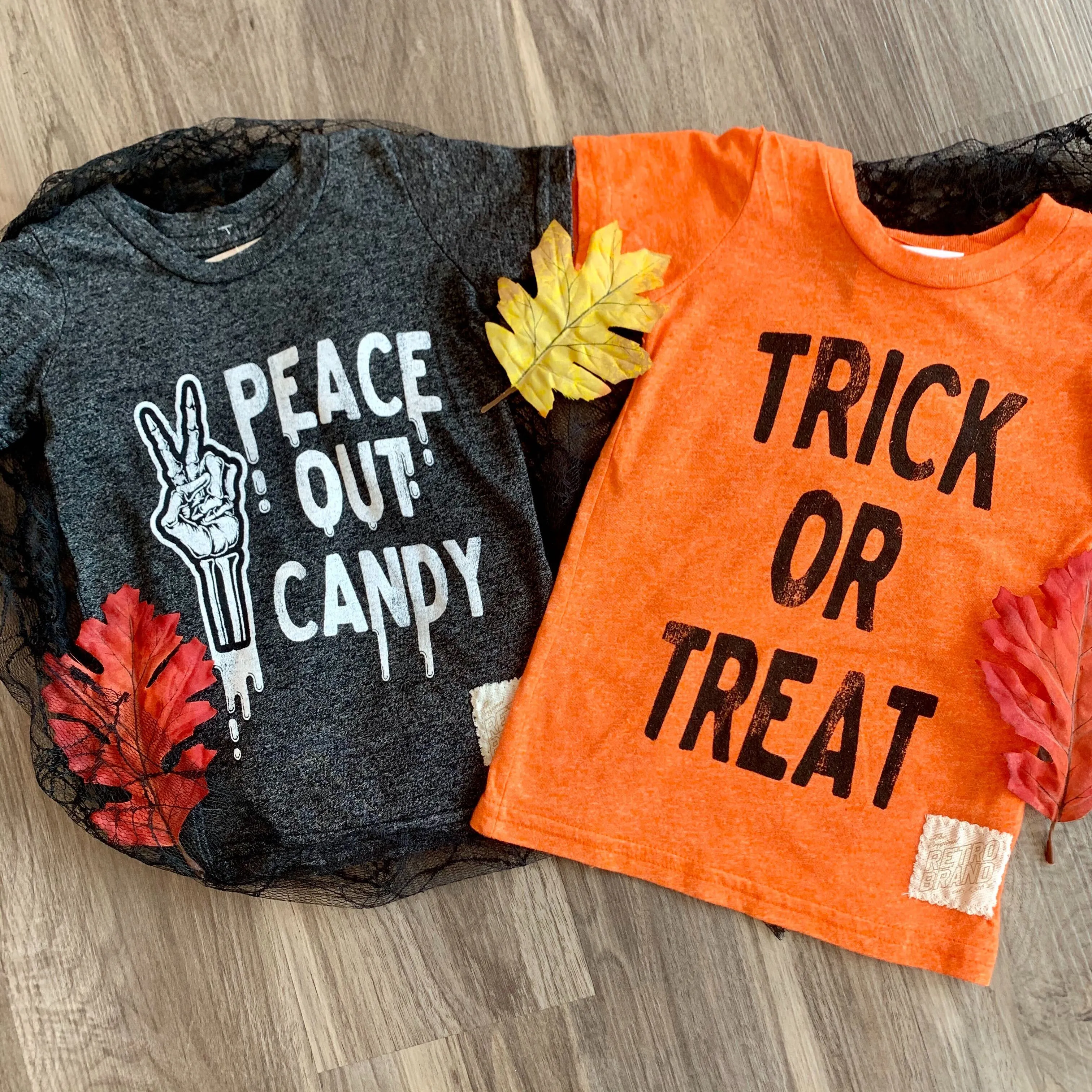 Retro Brand - Trick or Treat Tee in Heather Orange