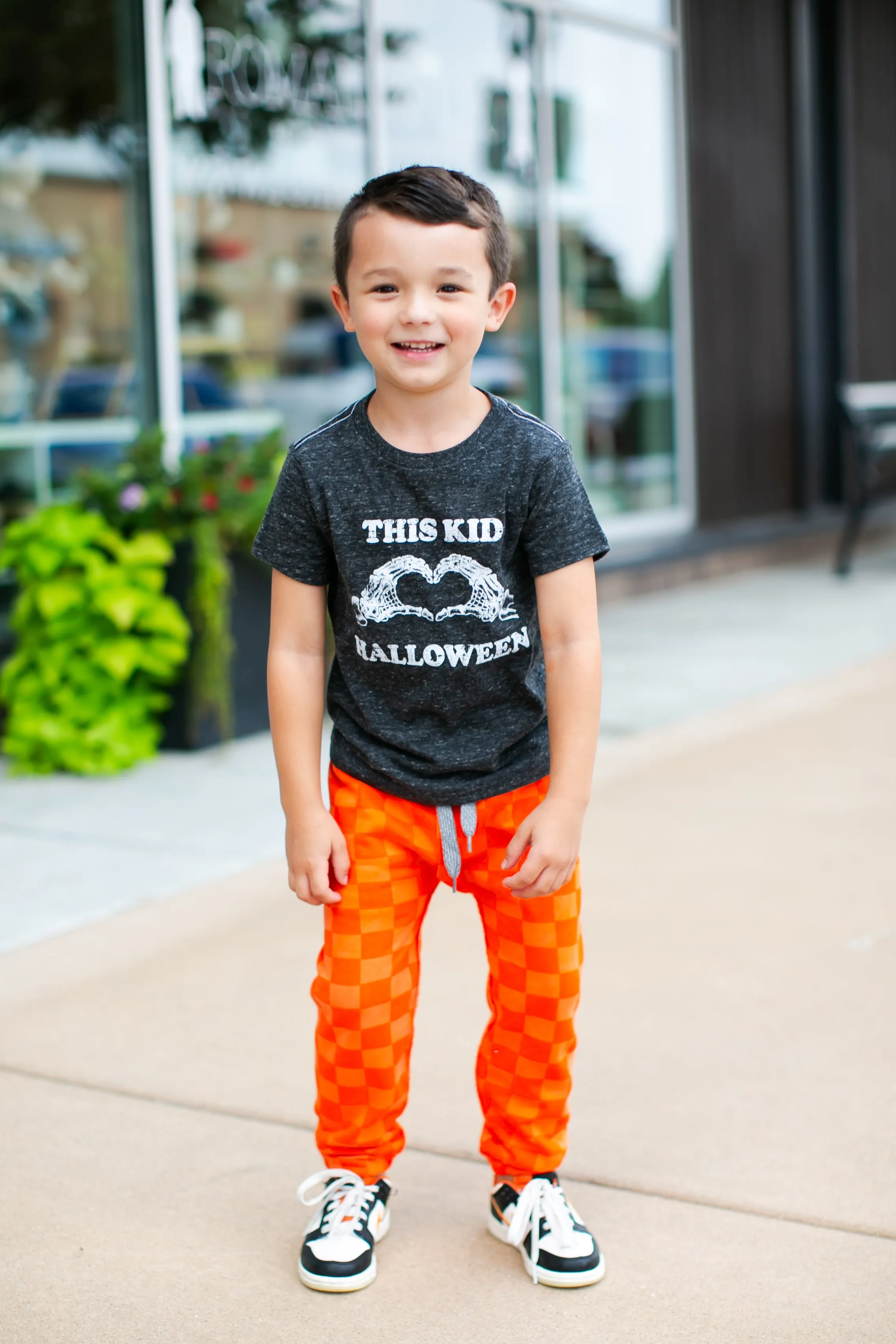 Silas - This Kid Loves Halloween Tee in Charcoal