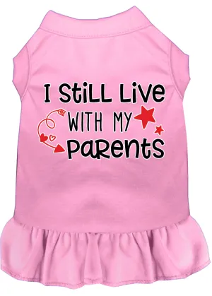 Still Live With My Parents Screen Print Dog Dress Light Pink Xxxl (20)