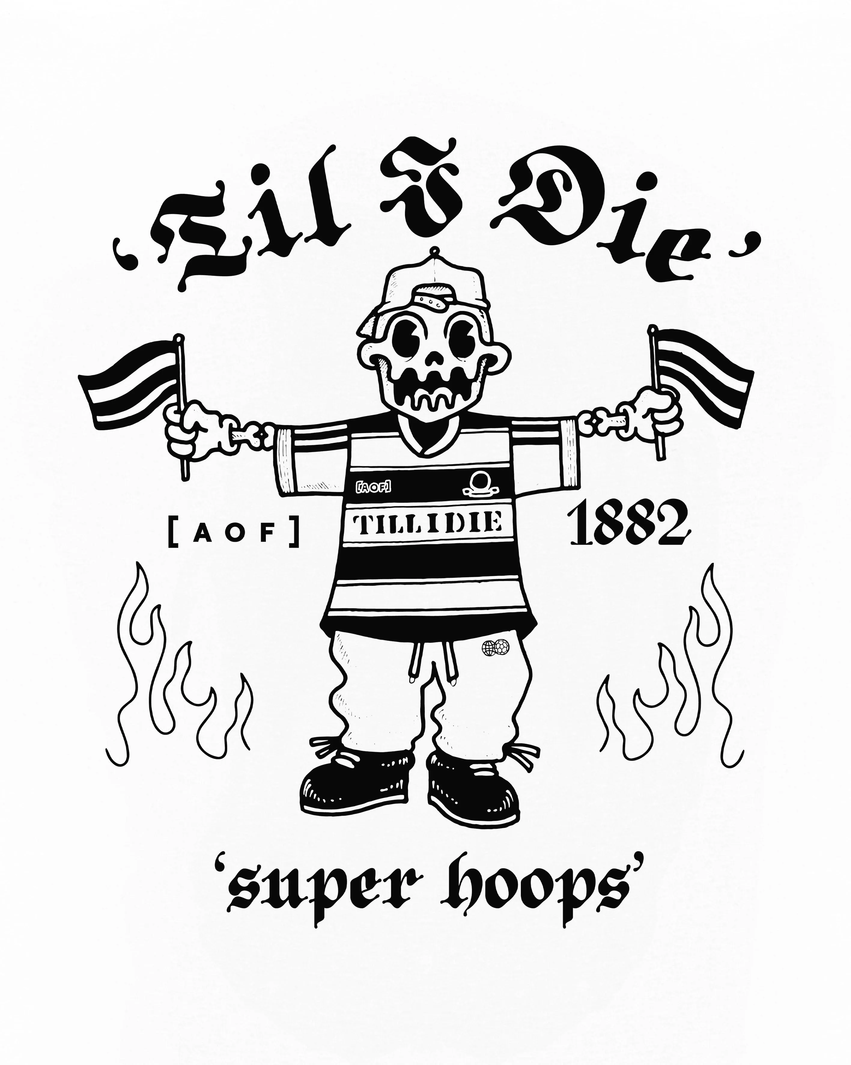 Super Hoops 'Till I Die' Crop Fit Tee