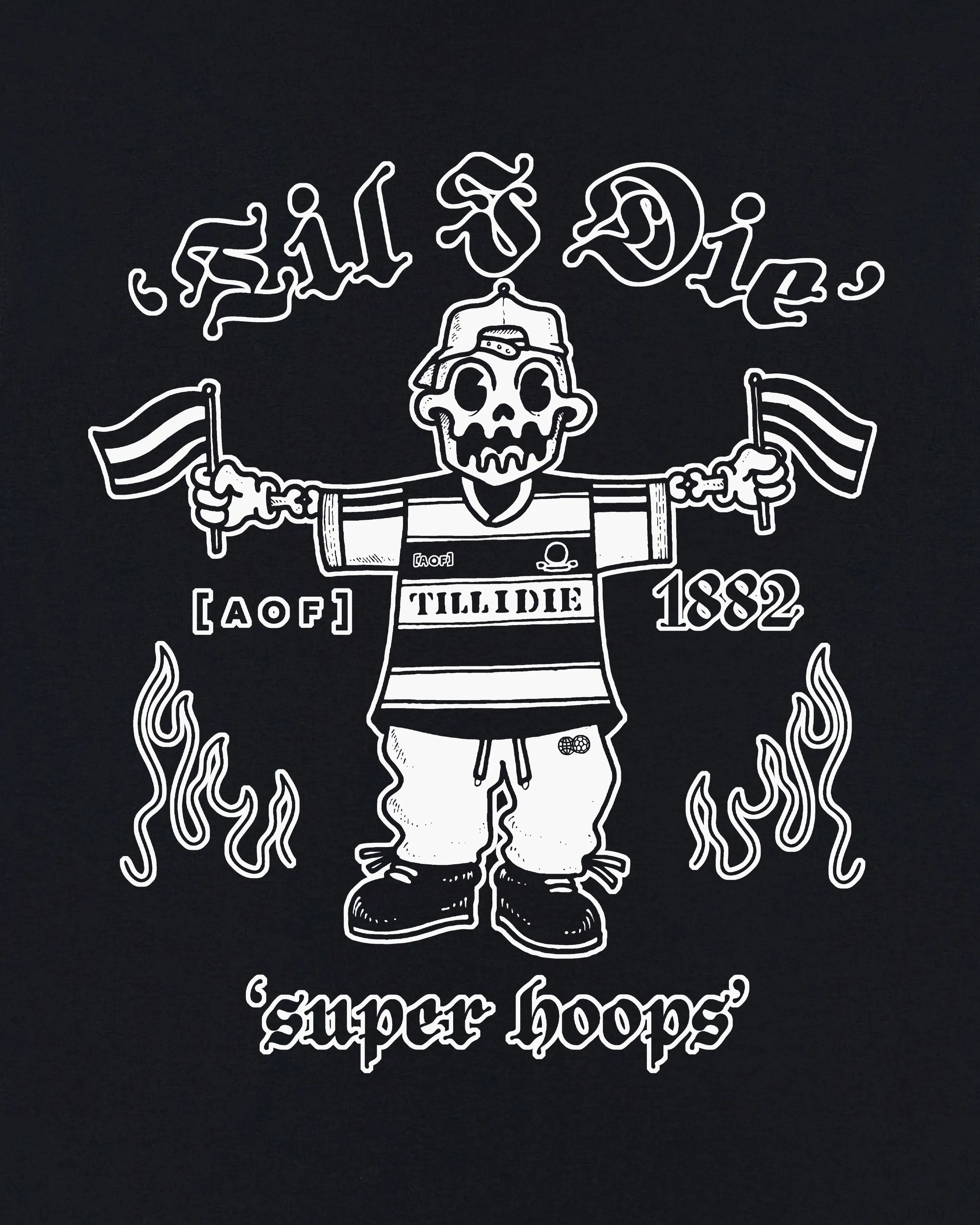 Super Hoops 'Till I Die' Crop Fit Tee