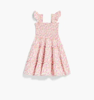 The Baby Ellie Nap Dress - Pansy in Pink Multi Cotton